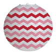 Red and Pink Chevron Paper Lantern - Have a elaborated and outstanding party decoration to have for your party event. Put up these captivating chevron stripes paper lanterns with some balloons, pompoms with matching colours and have a fascinating party decoration.