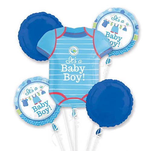 Shower with Love Baby Boy Balloon Bouquet