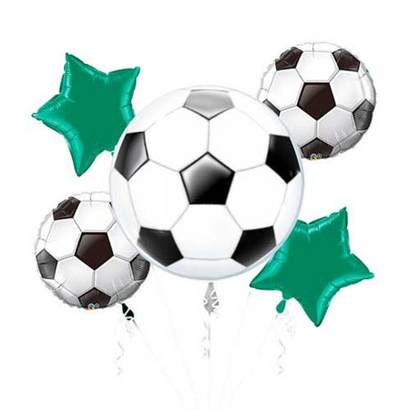 Jumbo Soccer themed balloon bouquet for the celebration for the football fans.