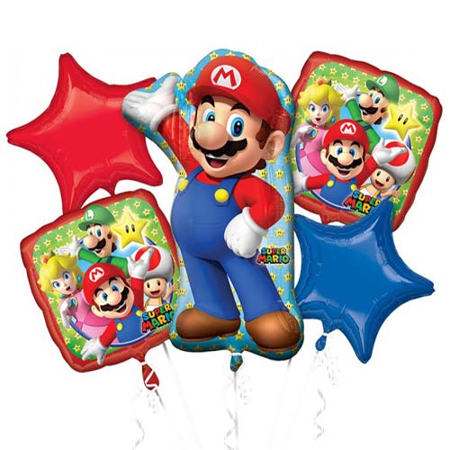Load image into Gallery viewer, Super Mario Balloon Bouquet
