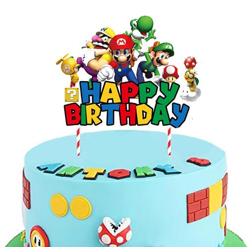 Super Mario Birthday Cake Topper  Super Mario Party Supplies Singapore –  Kidz Party Store