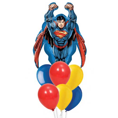 Superman Latex Balloon Bouquet