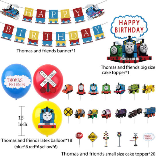 Full Thomas Train Birthday Decoration Kit at cheap wholesale prices.