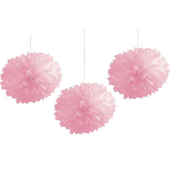 Light Pink Decoration Pack comes with 3 x 16" tissue pompom balls