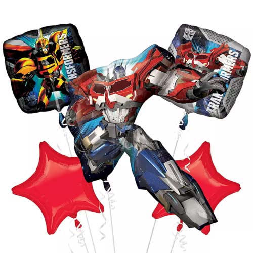 Load image into Gallery viewer, Transformers Balloon Bouquet featuring Optimus Prime!
