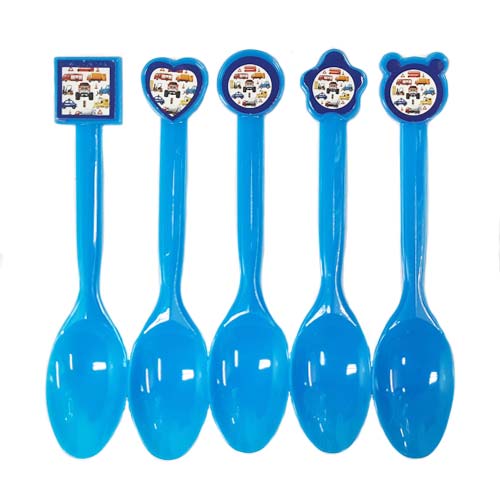 Load image into Gallery viewer, Transportation Vehicle themed party plastic spoon.
