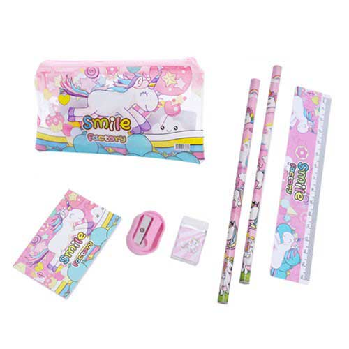 Load image into Gallery viewer, Magical Unicorn Clear Pencil Case Set for the mythical unicorn lovers A perfect favor gift pack to mark the fun and interesting Birthday Party. 
