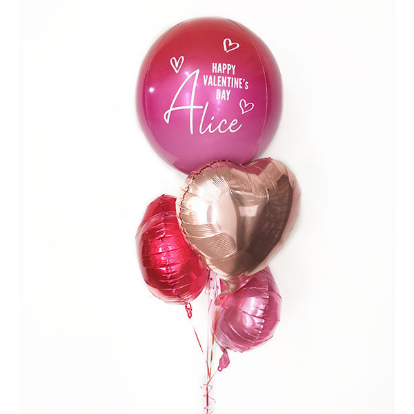 Lovely Valentine's Day balloon addressed to your wife or girlfriend in the most passionate colours. Have a great day of celebration!