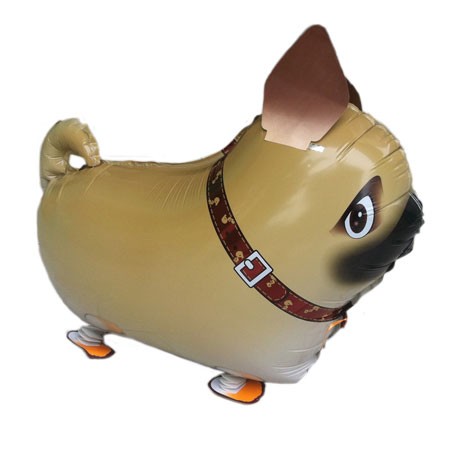 Pug Dog shaped waling pet balloon.