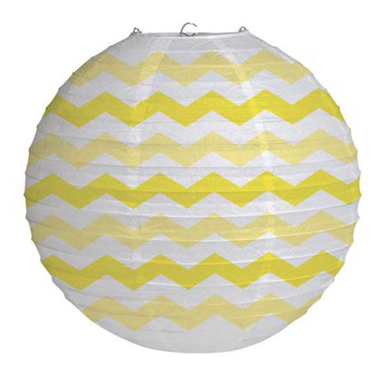 Load image into Gallery viewer, Have a elaborated and outstanding party decoration to have for your party event. Put up these captivating chevron stripes paper lanterns with some balloons, pompoms with matching colours and have a fascinating party decoration.

