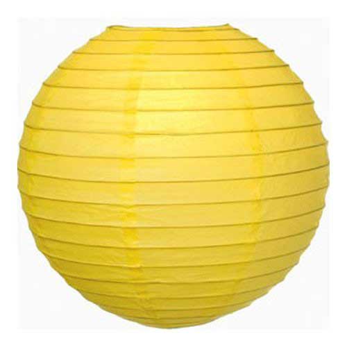 Load image into Gallery viewer, Yellow Paper Lantern - Have a elaborated and outstanding party decoration to have for your party event. Put up these captivating chevron stripes paper lanterns with some balloons, pompoms with matching colours and have a fascinating party decoration.
