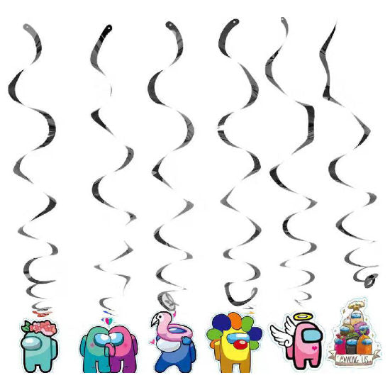 Among Us Party Swirl Decoration to dress up the party area and get ready for a great birthday celebration.