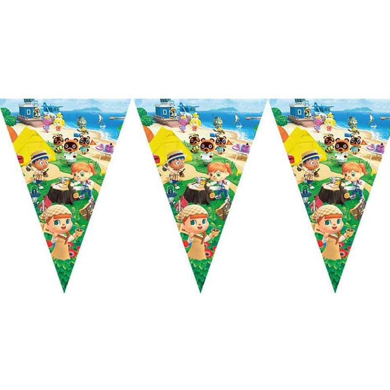 Load image into Gallery viewer, Animal Crossing Party Flag Banners.
