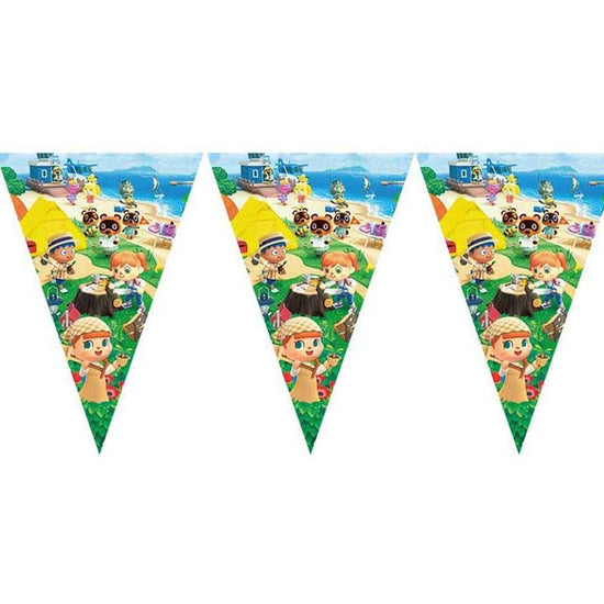 Load image into Gallery viewer, Animal Crossing Party Flag Banners.
