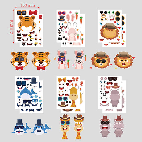 Lion, Tiger, Shark, Giraffe design in the expression you want them to be in.