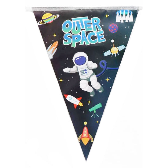 Astronaut Outer Space Flag Banner