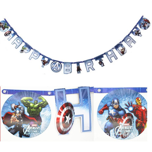 Avengers Banner for your cake cutting table or dessert table decoration.