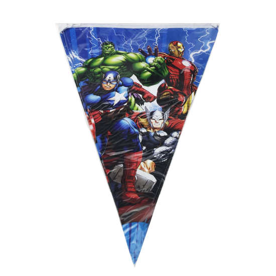 Join Iron Man, Captain America, Hulk and Thor for some fun filled party celebration! Dress up your birthday party with lots of colourful flag banner!
