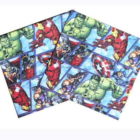 Delight your guests by setting at the table a lovely set of Avengers themed party tableware.Package includes 16 dessert napkins to match your lovely birthday party theme.