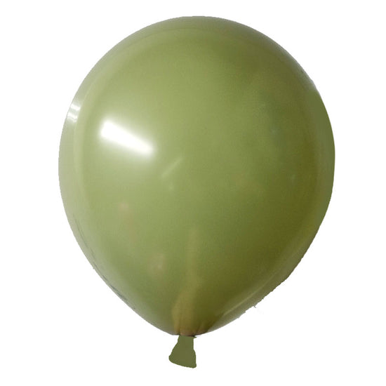 Avocada Coloured Matt Latex Balloons can be filled will air or helium.