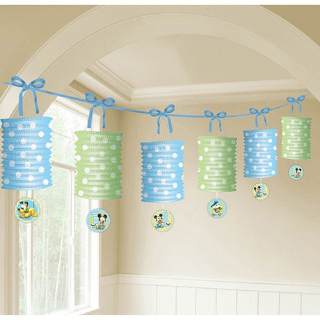 Mickey 1st Birthday Lantern Garland| Party supplies, Helium balloons Decoration