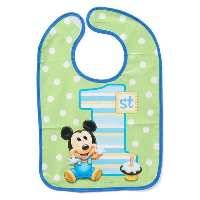 Baby Mickey 1st birthday bib