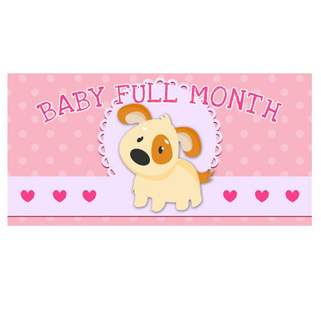 Baby Puppy Pink Poster Banner