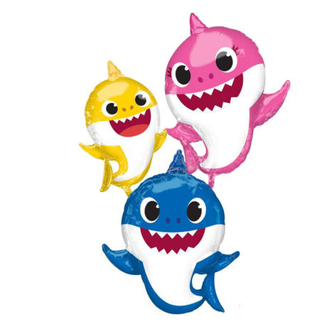 Baby Shark with Daddy and Mummy Airwalker Balloon.
