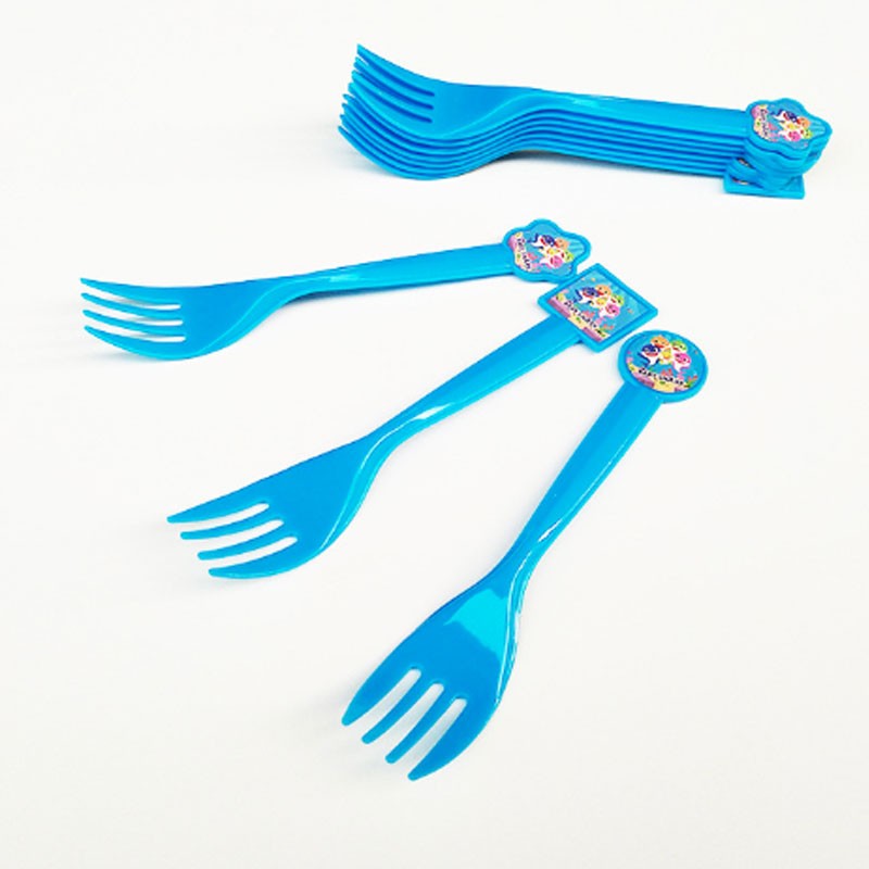 Load image into Gallery viewer, Baby Shark Doo Doo Doo ...  Cute Baby Shark themed forks for your party guests. Completes the table setup for the party!
