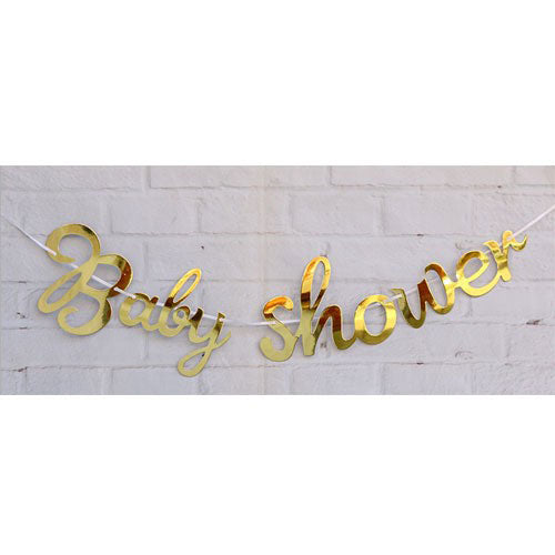 Baby Shower Gold Foil Banner