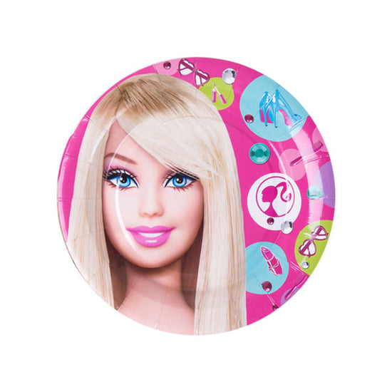 Barbie Doll theme party plates.