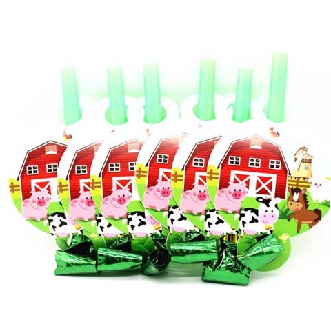 Cute Farm Animals Blowouts that blows a sound. Include these for your party goody bags.