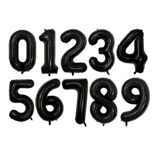 Stylish Black coloured jumbo number balloons for your special birthday. Great for 30th, 40th, 50th, 60th or 21st birthday.