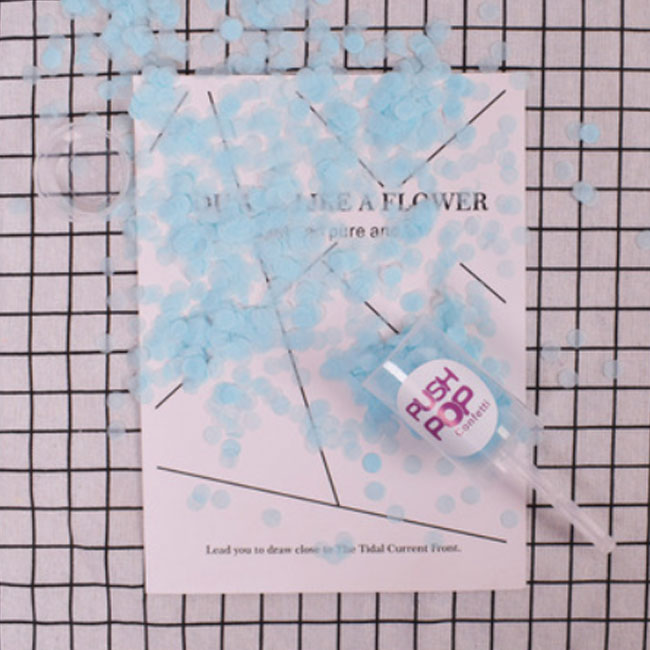 Baby Light Blue Confetti in a Push Pop.