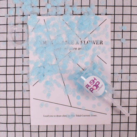 Baby Light Blue Confetti in a Push Pop.