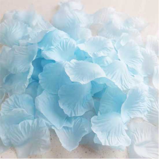 Blue Artificial Rose Petals Stack