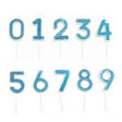 Blue Glitter Number Candles  Great for birthday cake or cupcakes decoration!
