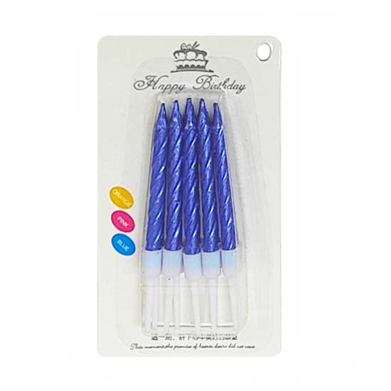 Blue Shimmer Birthday Candles.