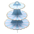 Blue stripes cupcake stand for displaying your yummy desserts and  treats at the party table.