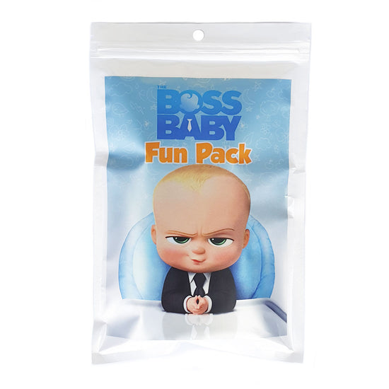 Boss Baby Fun Pack - Fun spy action for Baby Corp!  Goody Bags with games, stickers and colouring - A perfect favour gift pack to mark the fun and interesting Birthday Party. 