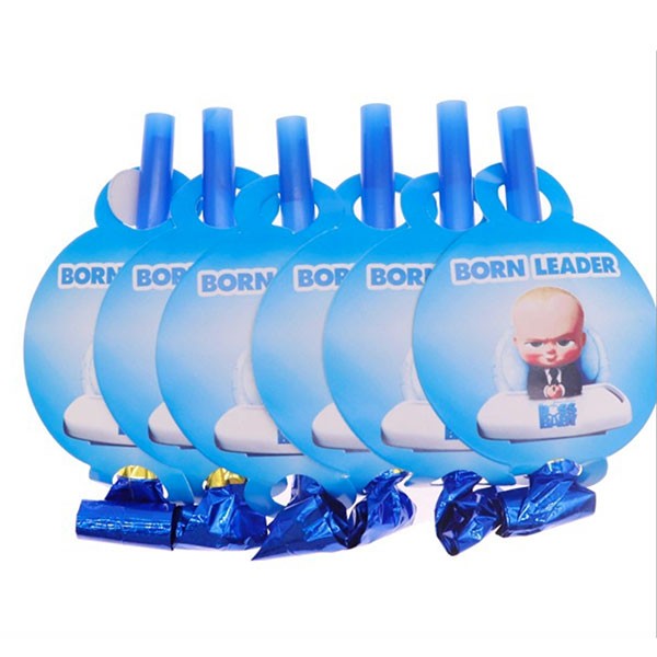 Cute Boss Baby in the typical blue and white representing Baby Corps.