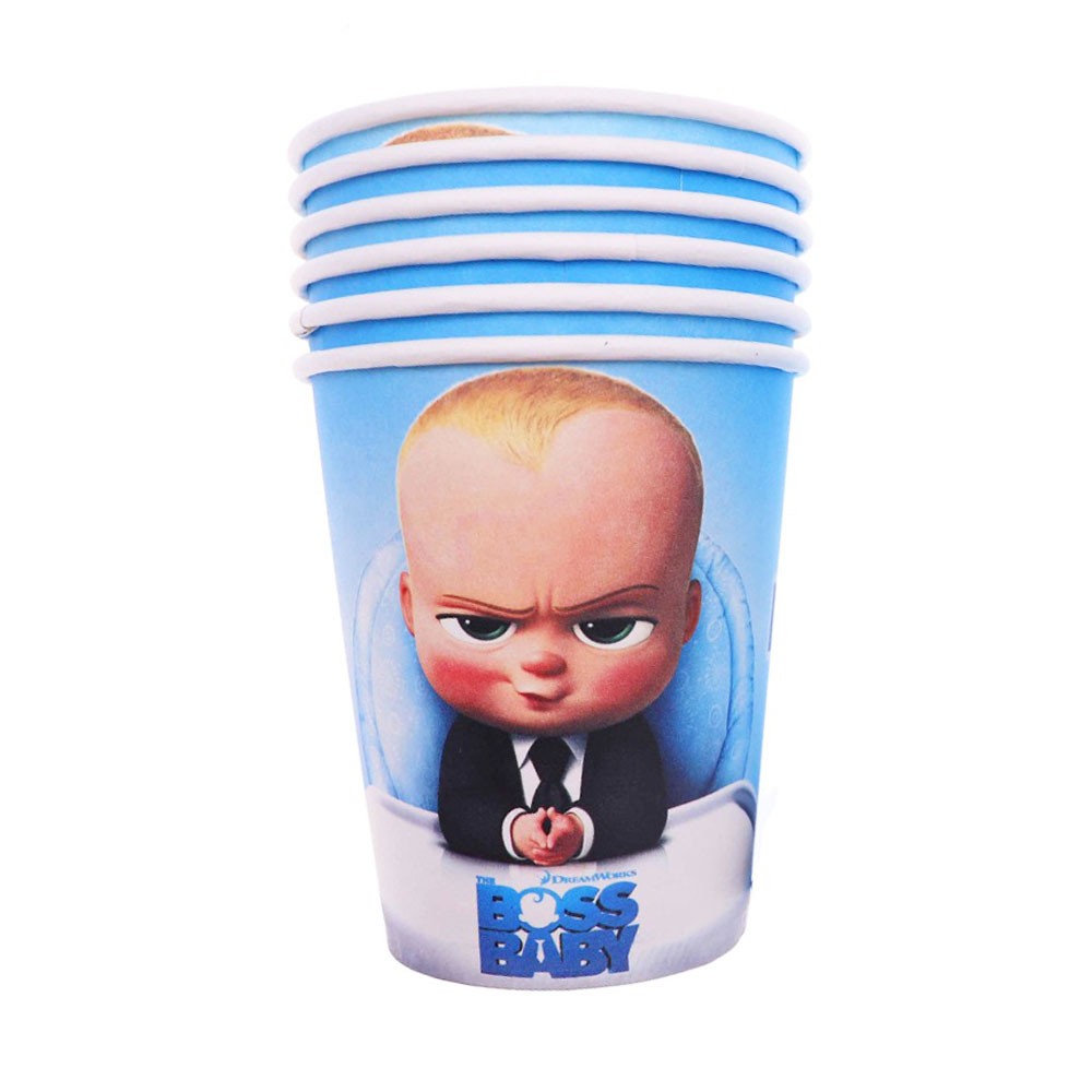 These Boss Baby cups are so cute, the kids would not let go of their drinks.
