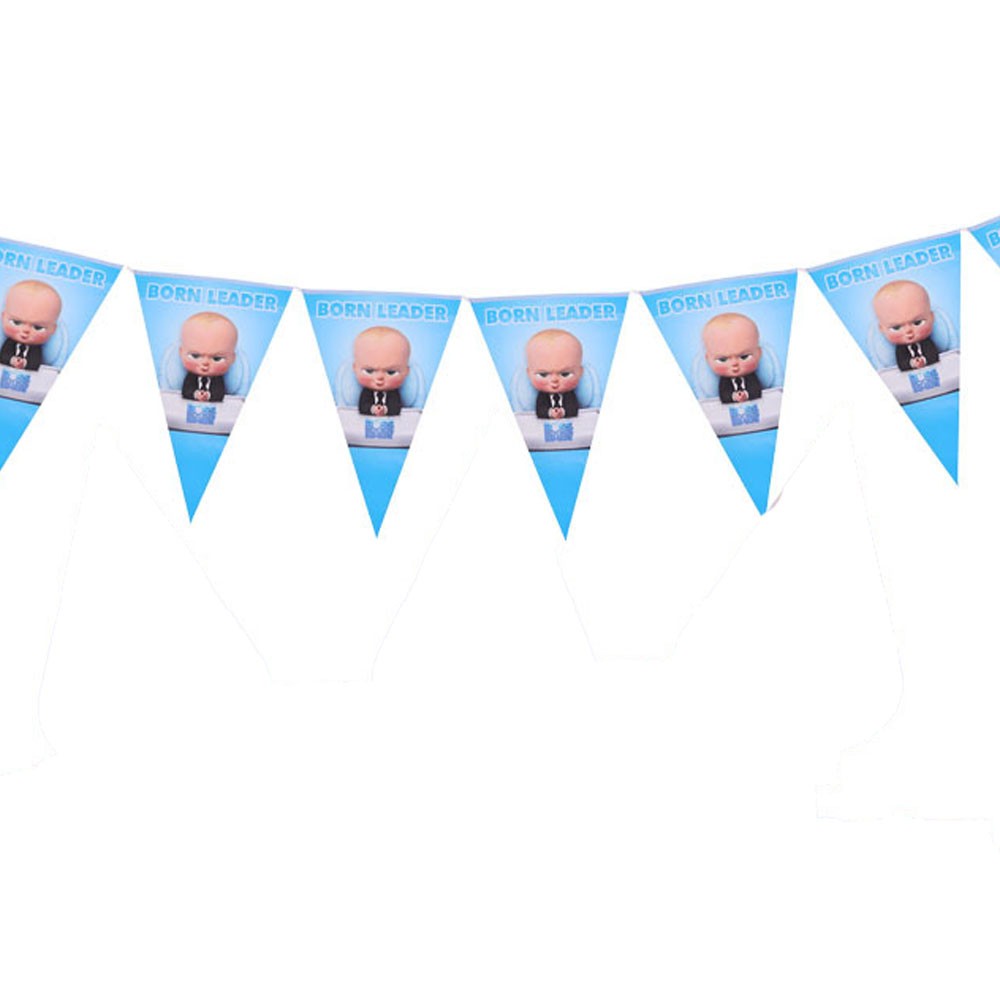 See how a flag banner can change and enhance the backdrop and atmosphere of the birthday party.