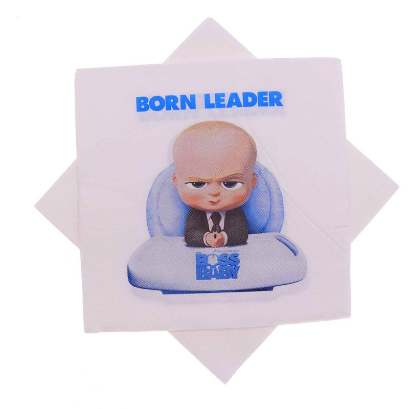 Boss Baby party napkins to set on the children's party table area.