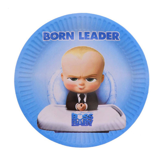 Load image into Gallery viewer, Boss Baby Party Plates add so much fun to the cake cutting session!
