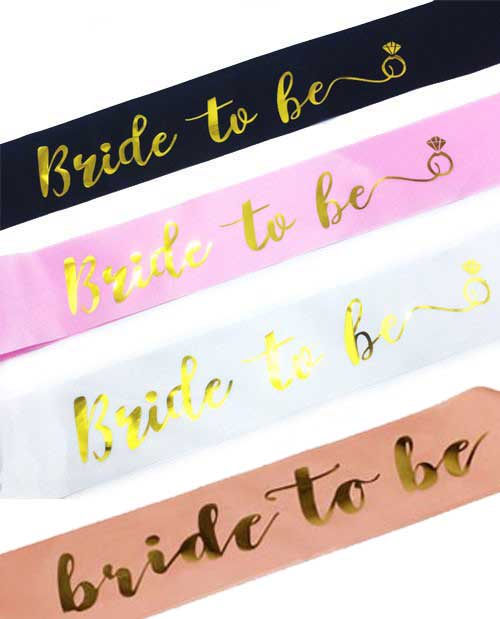 Bride to Be Sash for your Bachelorette Party Bash , Hen Party Celebration. Comes in pink, black and white