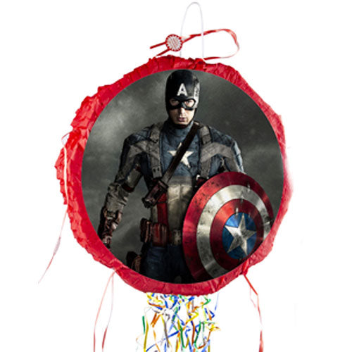 Captain America leads the way with this super pinata for the birthday party!