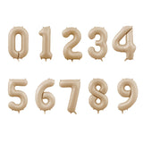 Caramel jumbo balloons for a rusty and simplistic feel.