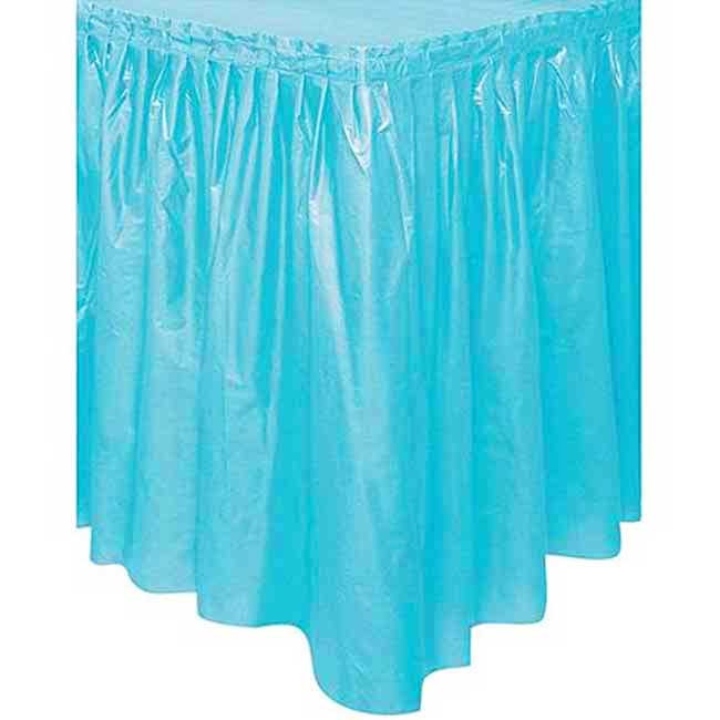 Caribbean Blue themed party skirting