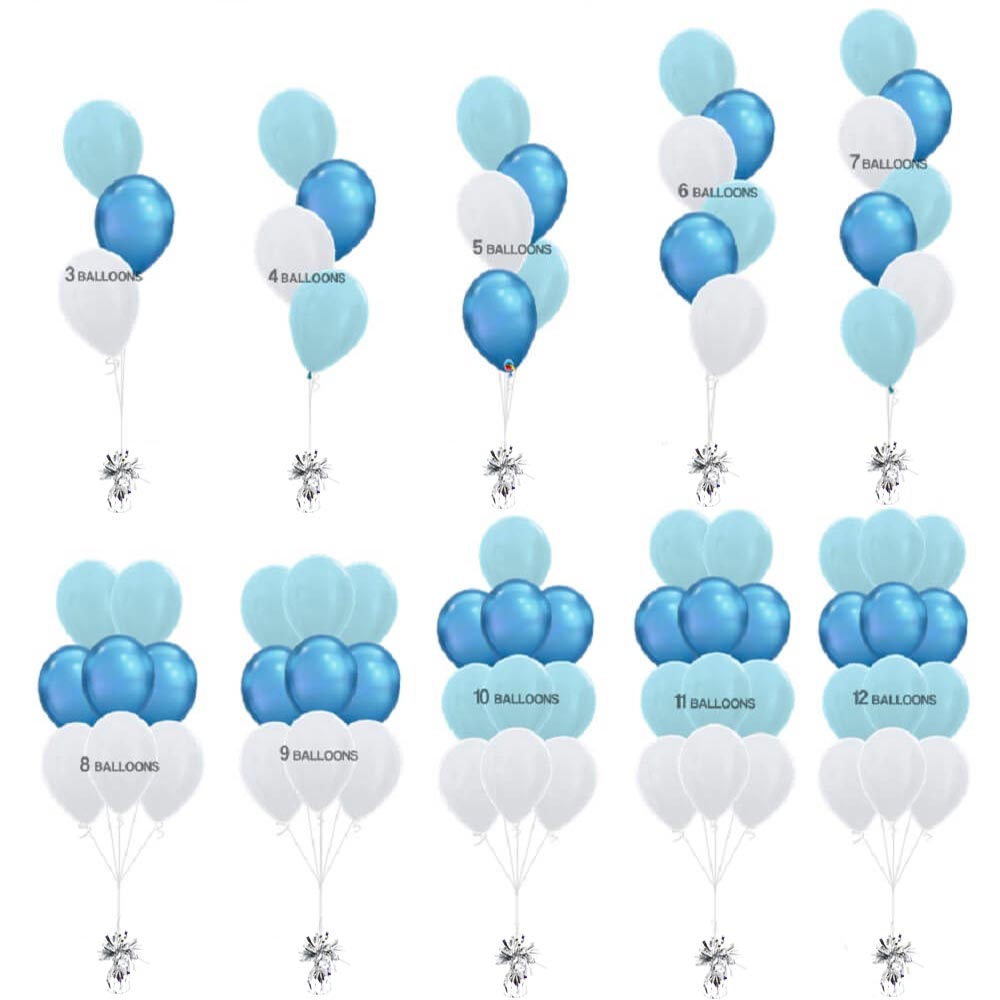 Chrome and metallic balloon bouquet.